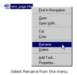 Select the Rename command.