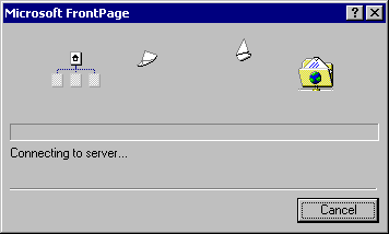 Publishing progress dialog box
